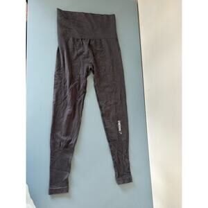 Gymshark womens leggings dark grey size S/M logo on leg seamless